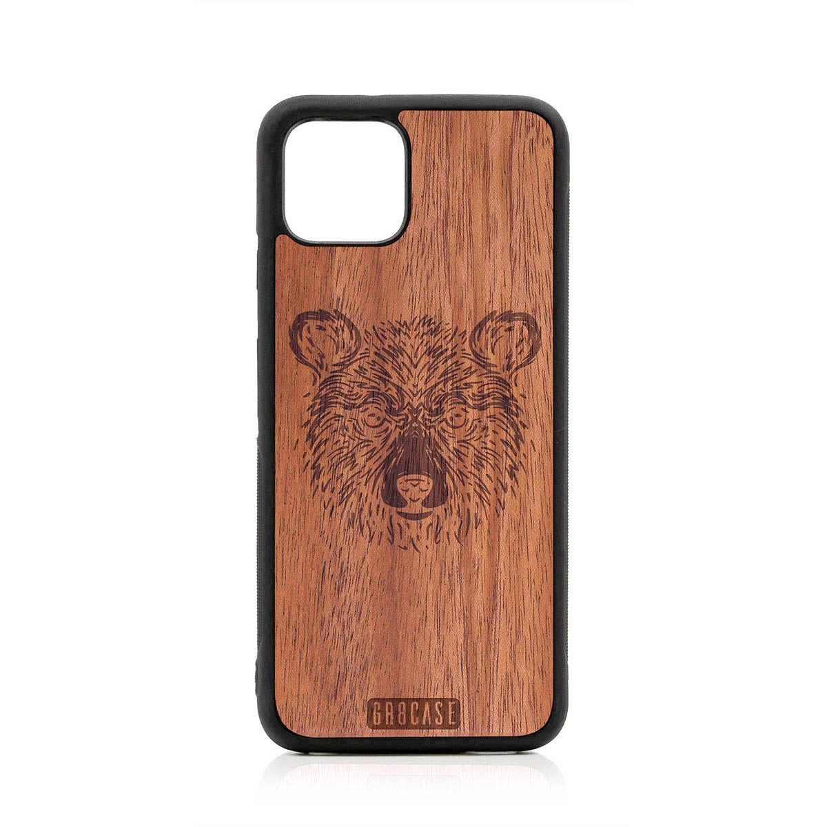 Furry Bear Design Wood Case For Google Pixel 4