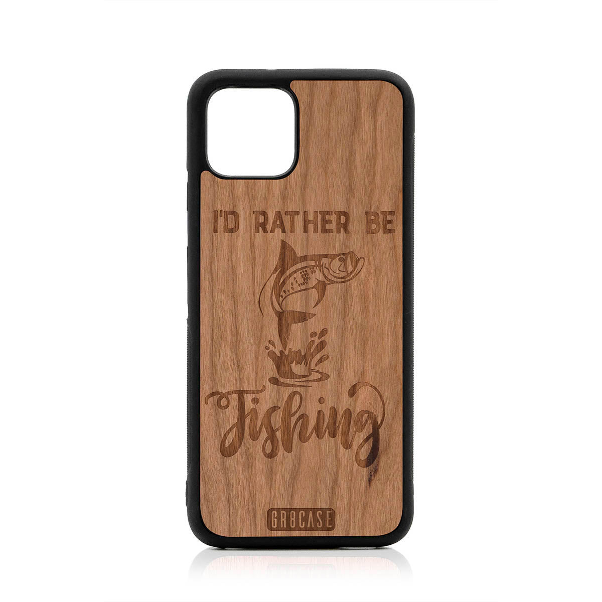 I&#39;D Rather Be Fishing Design Wood Case For Google Pixel 4