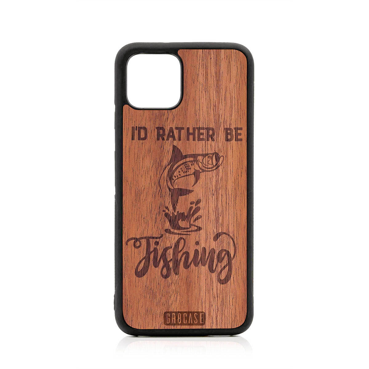 I&#39;D Rather Be Fishing Design Wood Case For Google Pixel 4