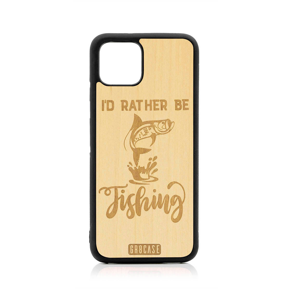 I&#39;D Rather Be Fishing Design Wood Case For Google Pixel 4