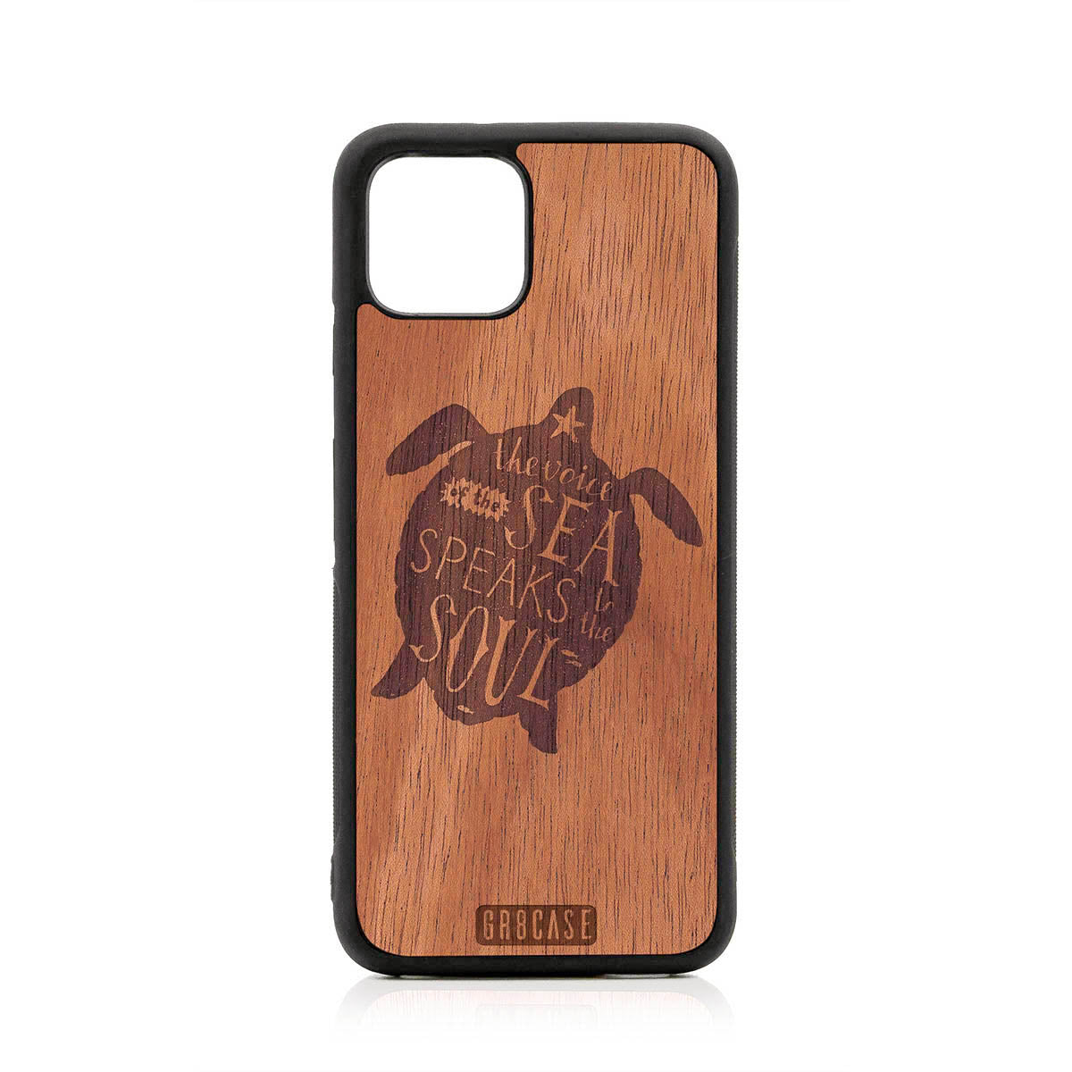 The Voice Of The Sea Speaks To The Soul (Turtle) Design Wood Case For Google Pixel 4