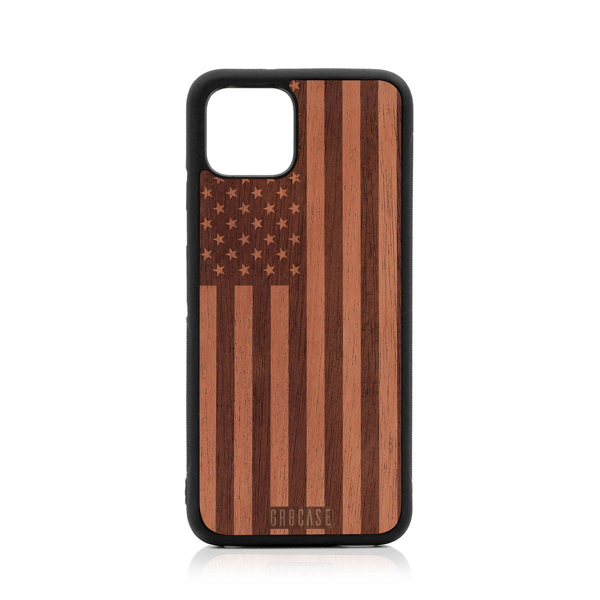 USA Flag Design Wood Case Google Pixel 4