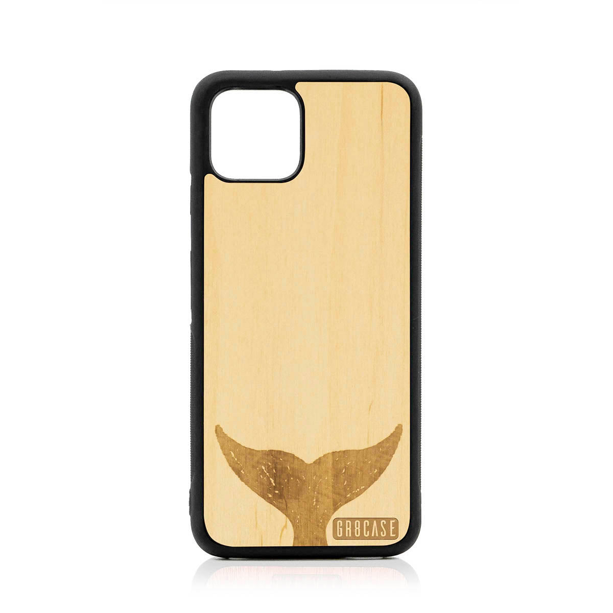 Whale Tail Design Wood Case For Google Pixel 4