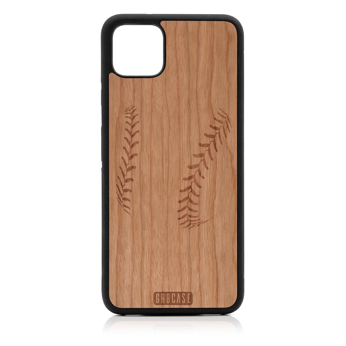 Baseball Stitches Design Wood Case For Google Pixel 4 XL by GR8CASE
