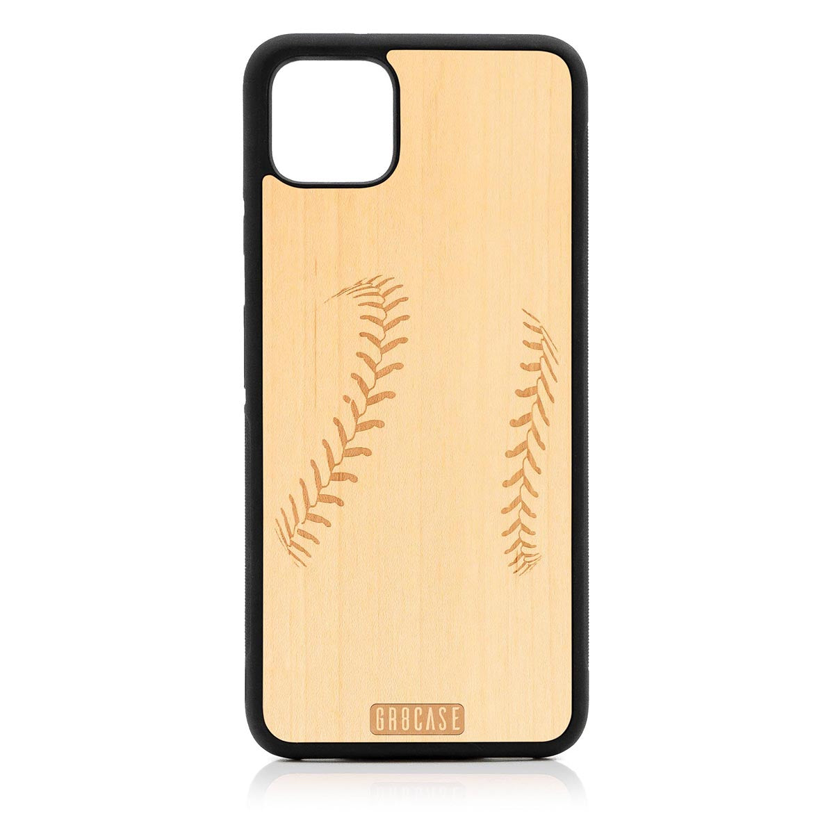 Baseball Stitches Design Wood Case For Google Pixel 4 XL by GR8CASE