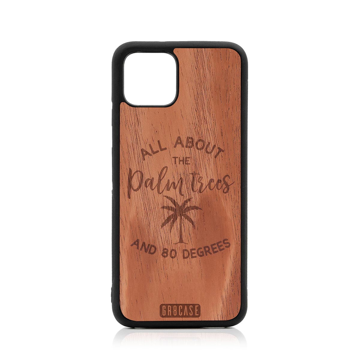 All About The Palm Trees and 80 Degrees Design Wood Case For Google Pixel 4 by GR8CASE