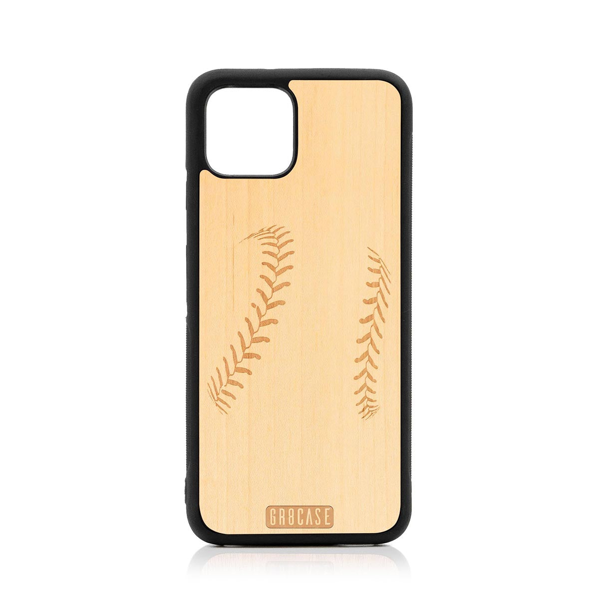Baseball Stitches Design Wood Case For Google Pixel 4 by GR8CASE